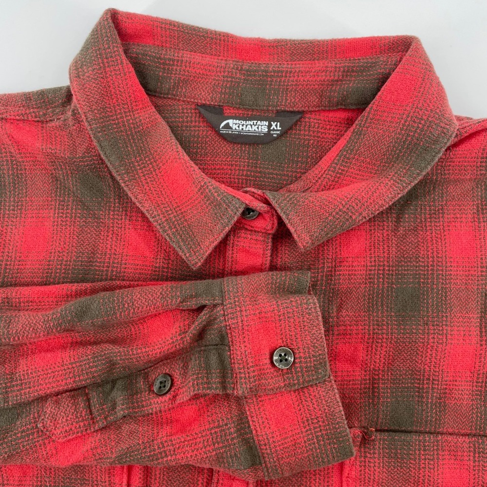 Mountain Khakis Women's Size XL Plaid Flannel Button Down Shirt Classic Fit